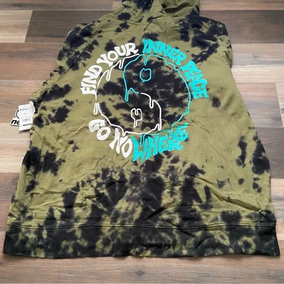 Neff Tie-Dye Green & Black Hoodie NWT SIZE 2X - Picture 4 of 5